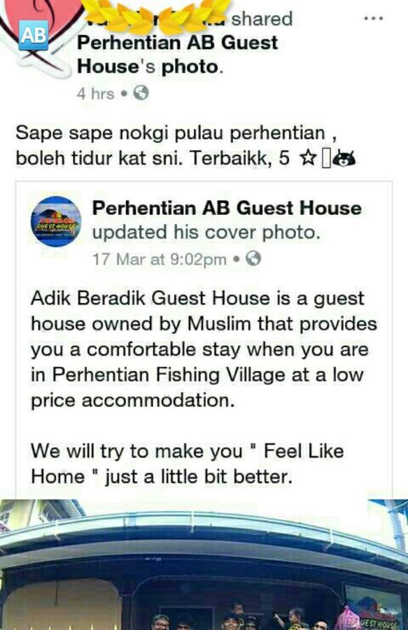 Perhentian Ab Guest House Kampong Pasir Hantu Exterior photo